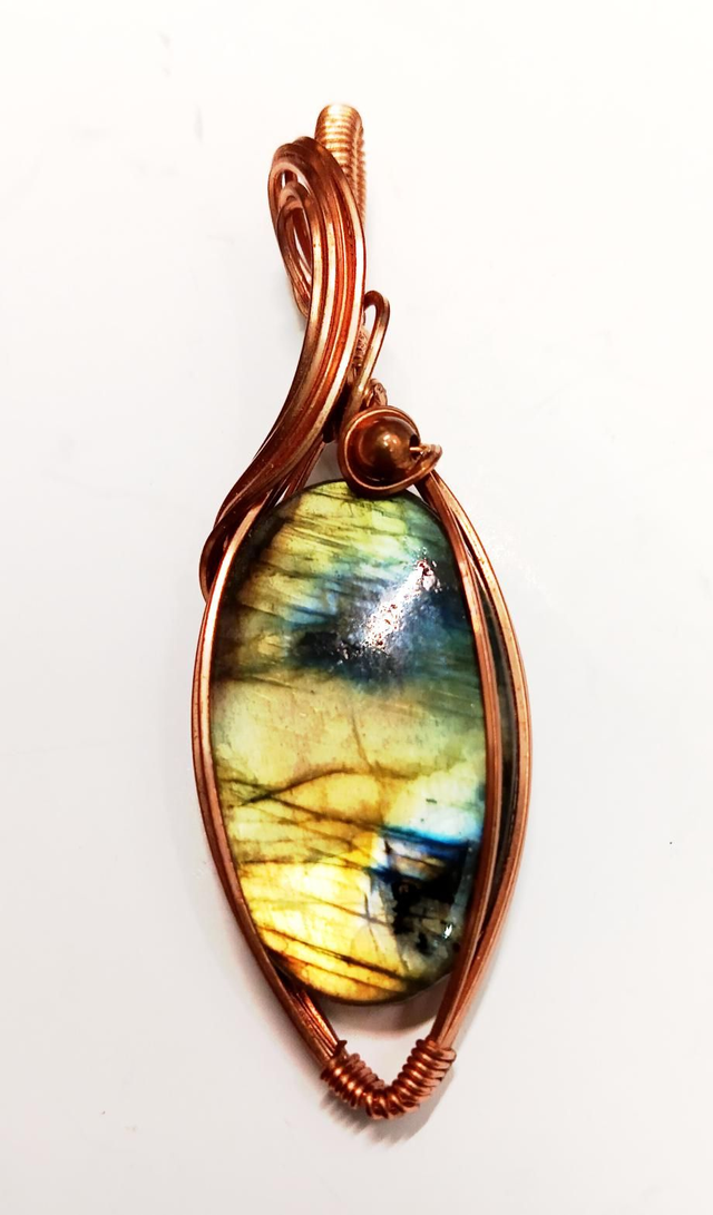 Pendentif labradorite multi feux 
