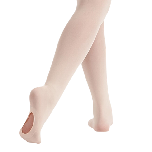 Adult convertible ballet tights - Theatrical Pink Silky Dance