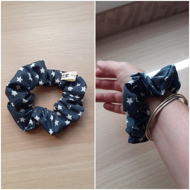 Chouchou à cheveux Étoilé Bleu