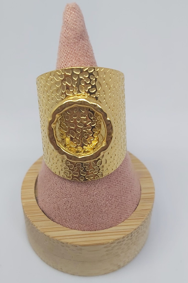Bague large avec anneau 