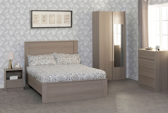(D5)Bedroom Set With Bed &amp; Mattress