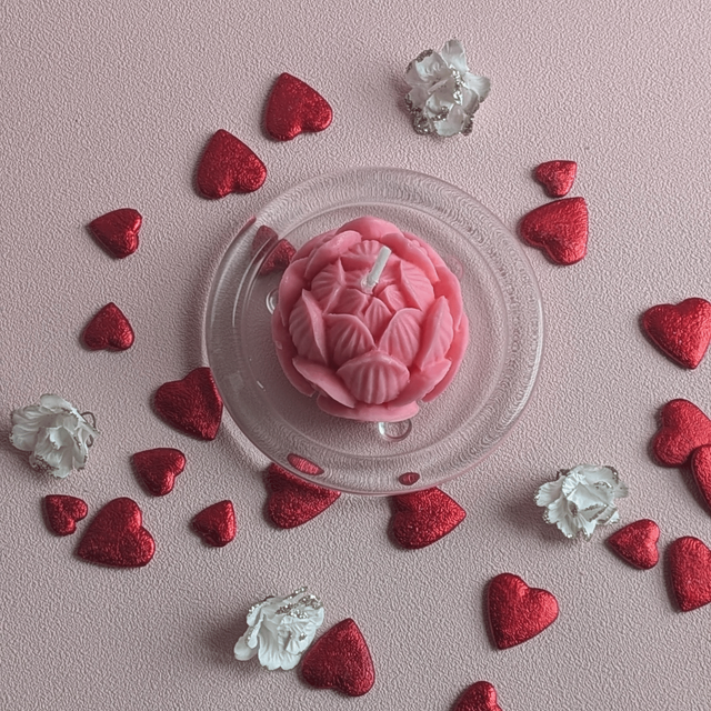 🕯️ Bougie moulée Lotus 60g – Vanille