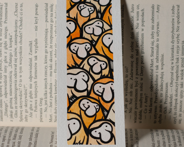 NOSACZE zakładka do książki, ręcznie malowana akwarela 