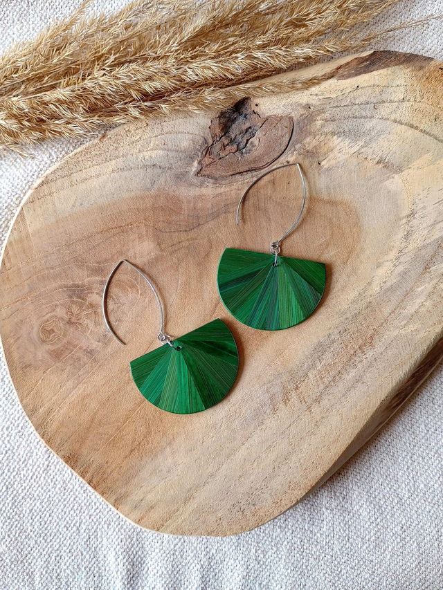 Boucles d'oreilles DEMI-LUNE Éventail