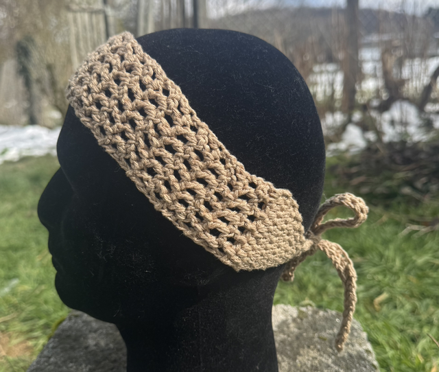 BANDEAU EN CROCHET BEIGE 