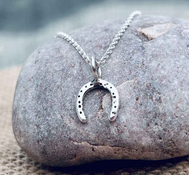 Sterling silver lucky horseshoe
