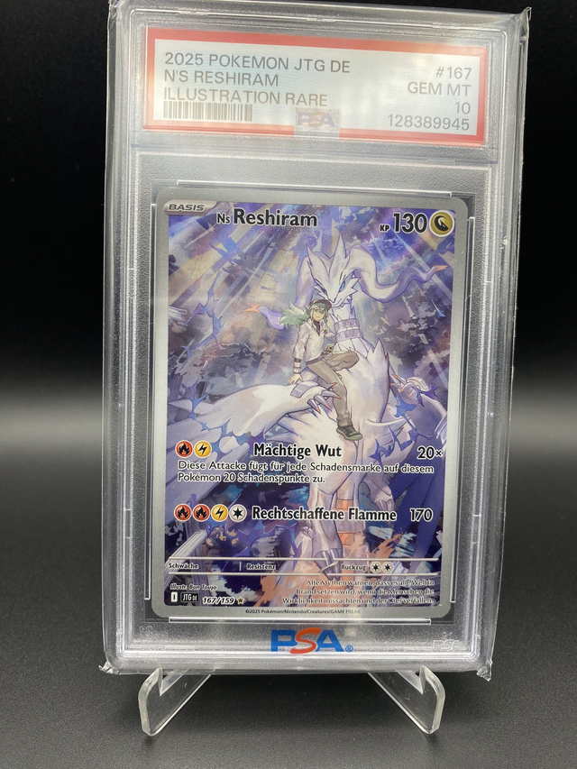 N's Reshiram (167/159) Reisegefährten - PSA 10 GEM MINT - DE - Illustration Rare 