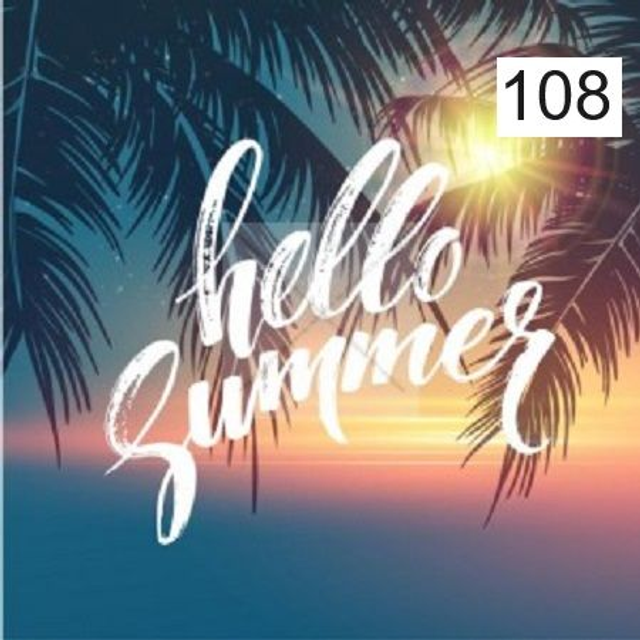 Panneau Summer  en polyester 50x50cm