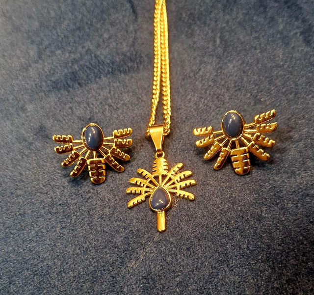 Parure ravinala bleu