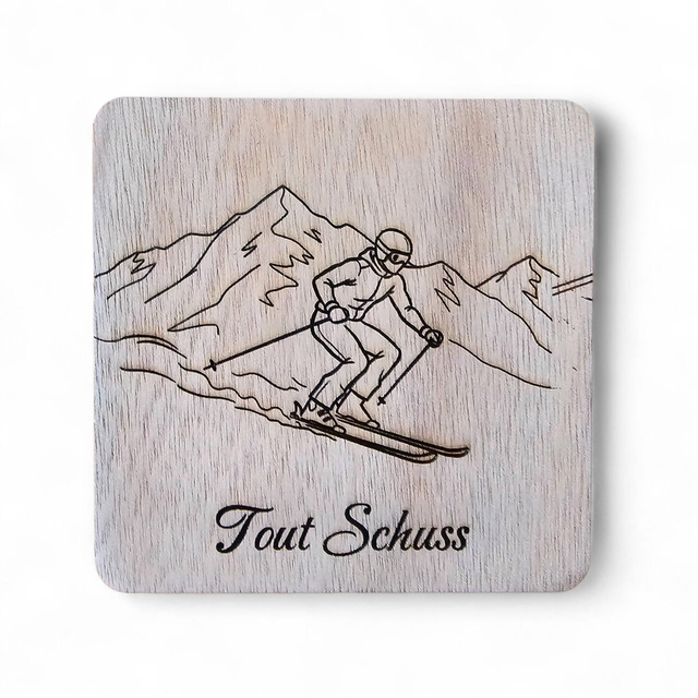 Dessous de verre carré (x4) - thème hiver