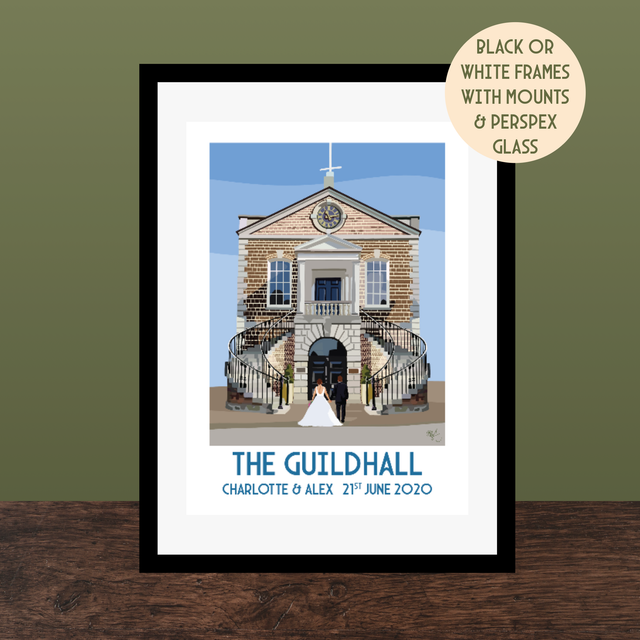 The Guildhall, Poole, Personalised Wedding Venue Print