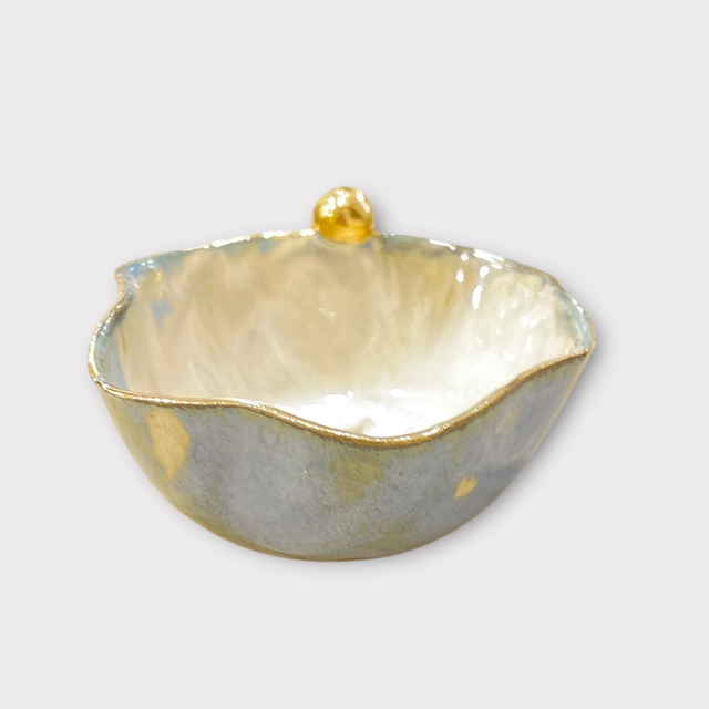 Smykkeskål #23 m. Guldknop Af Helle Bornæs