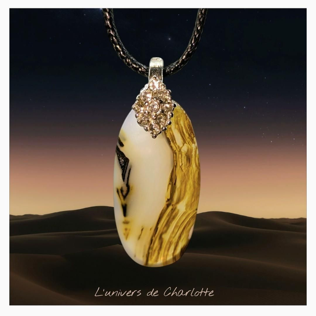 Pendentif &quot;Agate du Montana&quot; PN-057