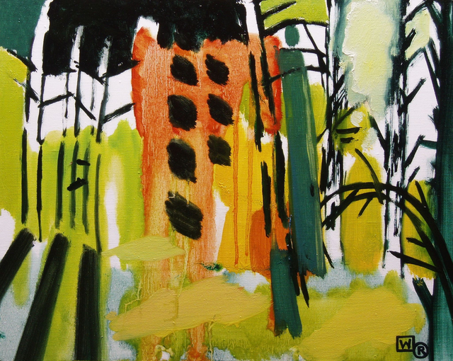 Las, 40x50 olej płótno