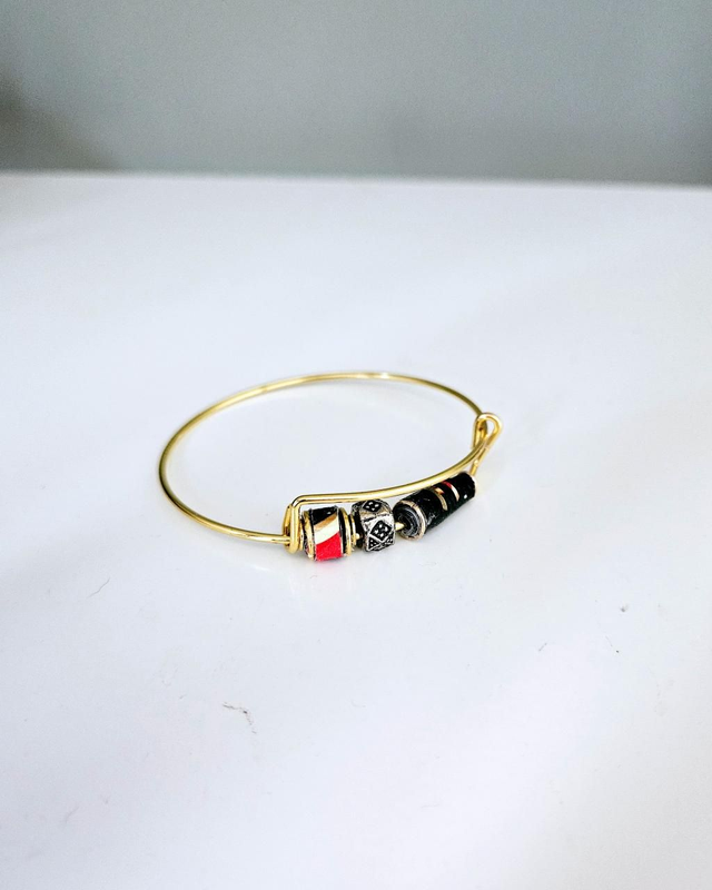 Bohemian Golden Bracelet Unique Beaded ECO Handmade Woman