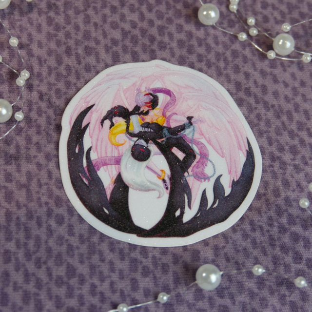 Frosted Sticker Angewomon x Ladydevimon