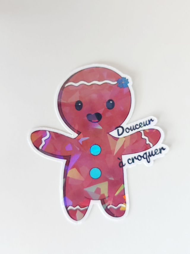 Stickers illustrés de Noël "Douceur à croquer"| Autocollants colorés à l’unité