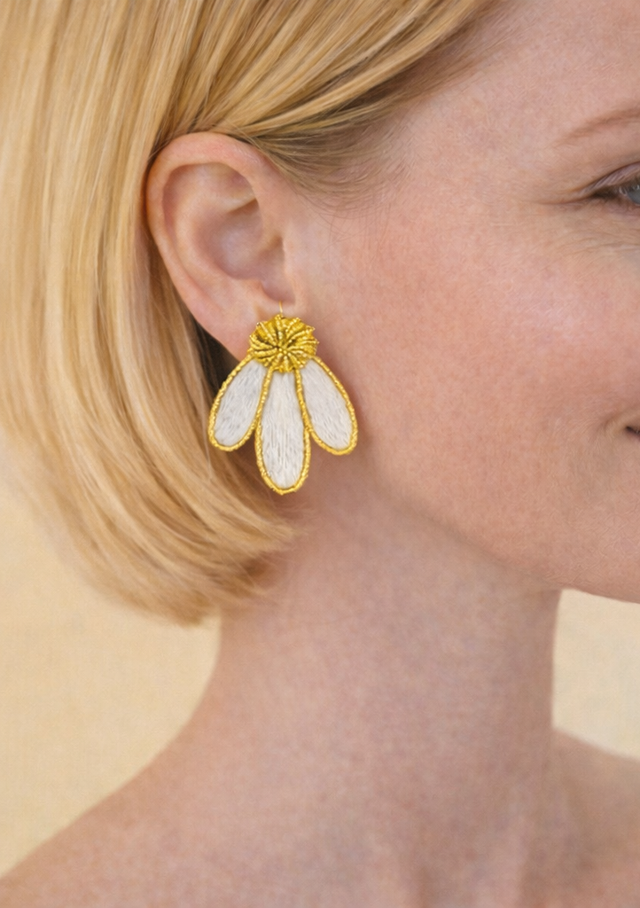 Kit DIY Boucles d'oreilles "Fleur doré"