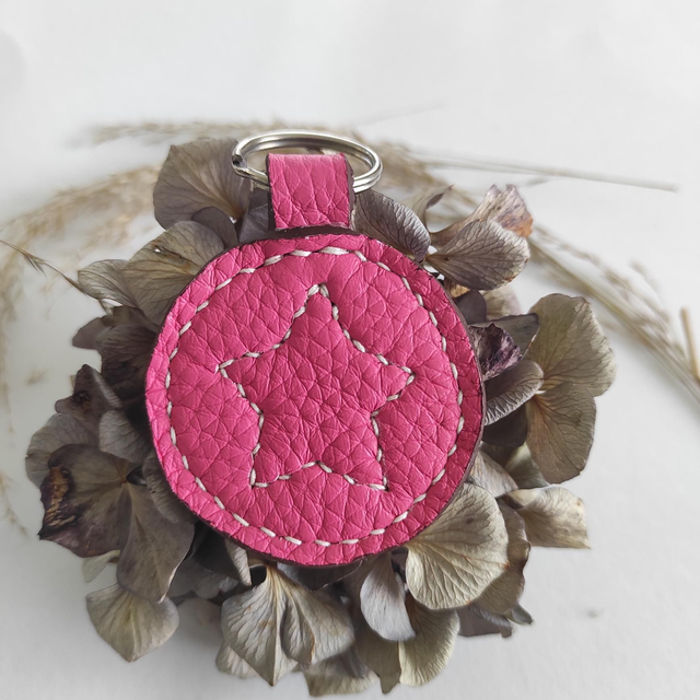 Porte clés Étoile en cuir 