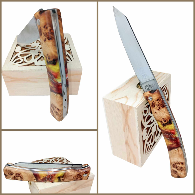 L'Ambacien ®™ Polymiroir inox en Loupe de peuplier