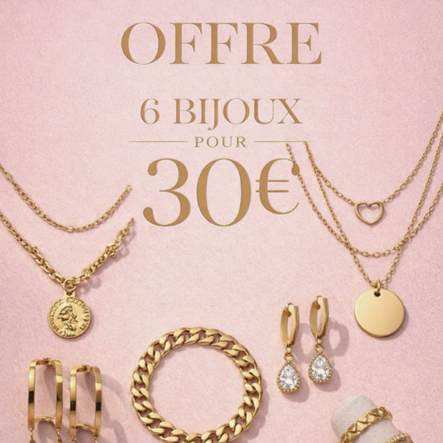 Offre 6 bijoux 