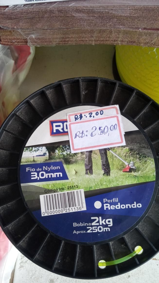Fio de Nylon Roçadeira 3,mm 250m