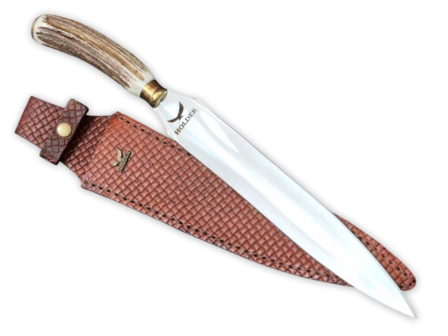 Faca Adaga 12 Pol Artesanal Punhal Inox 420c Chifre Cervo