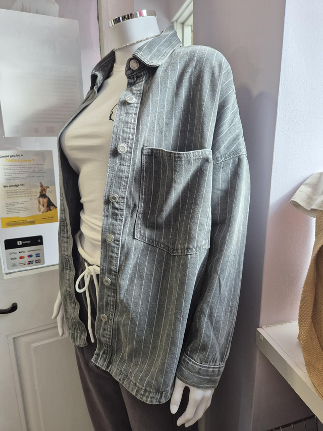 Stripe Denim Shacket