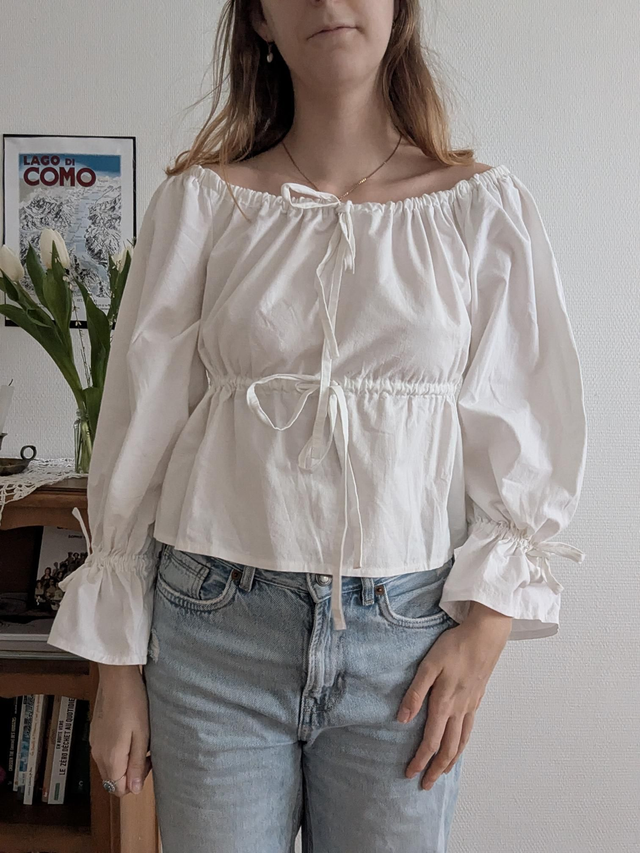 Blouse à liens blanche - taille XS / S