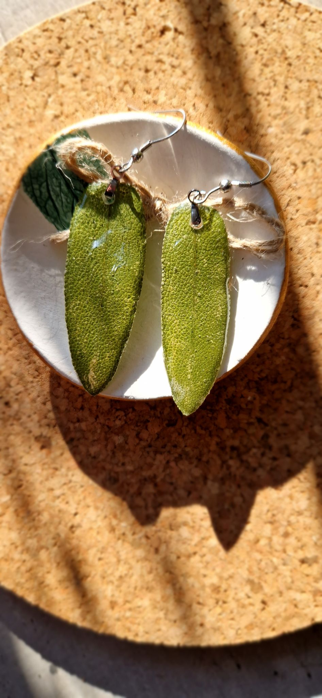 Boucles oreilles &quot;Sauge&quot;