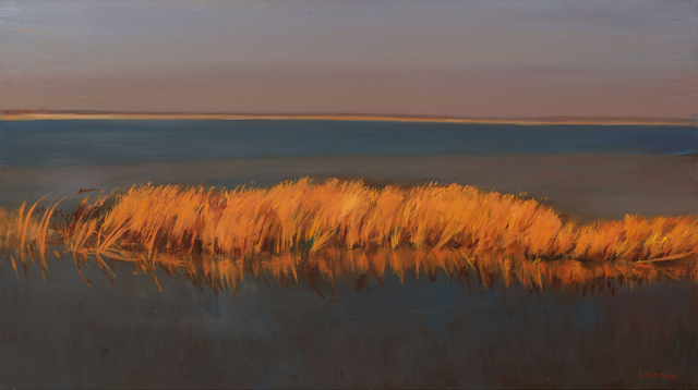 Jezioro Siemianówka, 60x110 olej płótno 2025 oprawiony