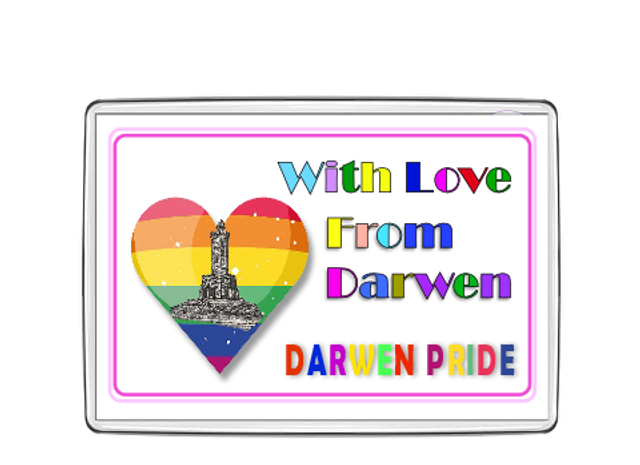 Darwen Pride Oblong Fridge Magnet-OFM09