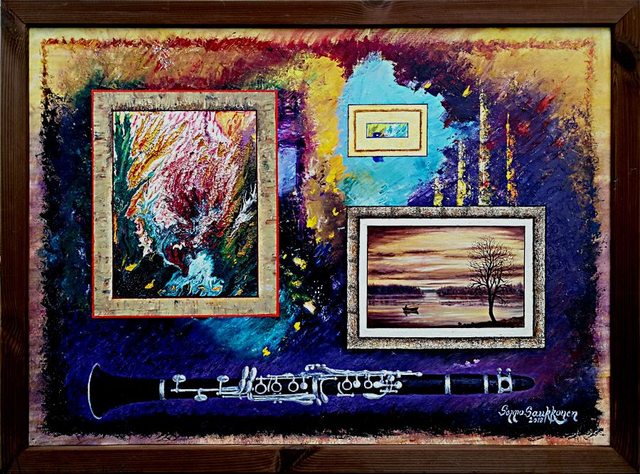 30. Eläkeläismuusikon klarinetti (66x89 cm)