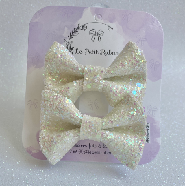 Paire de barrettes pailletée 