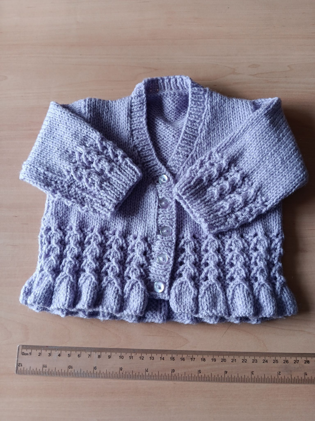 Children&#039;s Hand Knitted Peplum Cardigan 