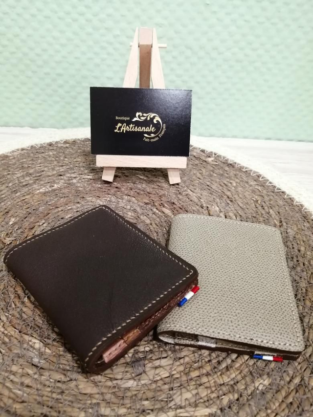 Porte 6 cartes en cuir
