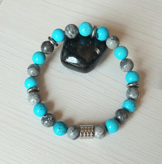 Jaspe Picasso A & Howlite Turquoise A