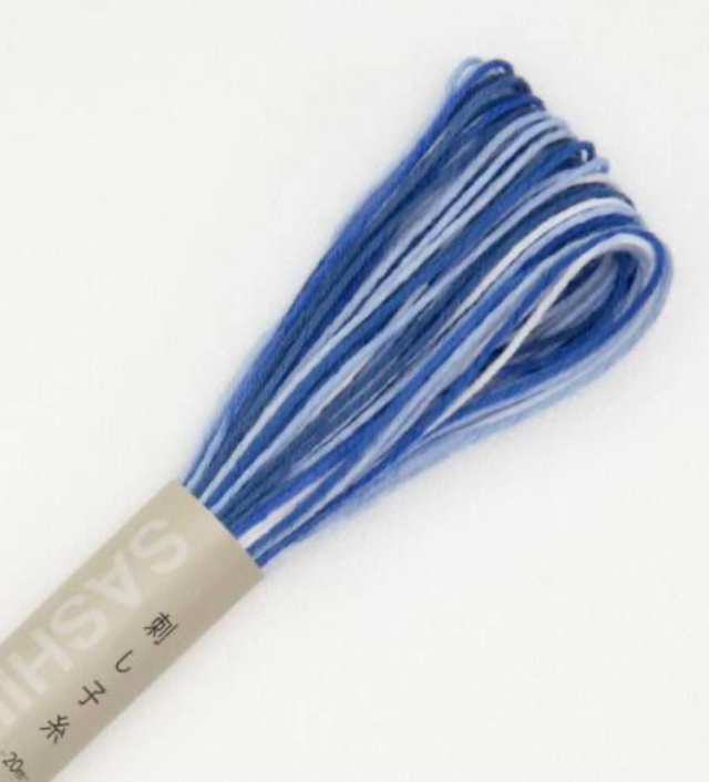 Fil Sashiko Bleu dégradé 20M