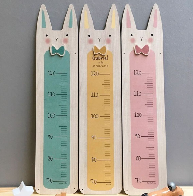 Toise Mr Lapin rose boisé 