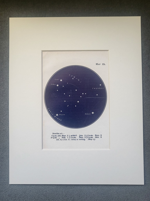 Star Chart - Taurus, Gemini