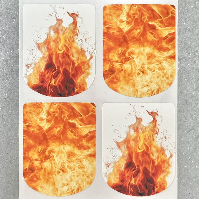 Flame Stickers (Set of 4)