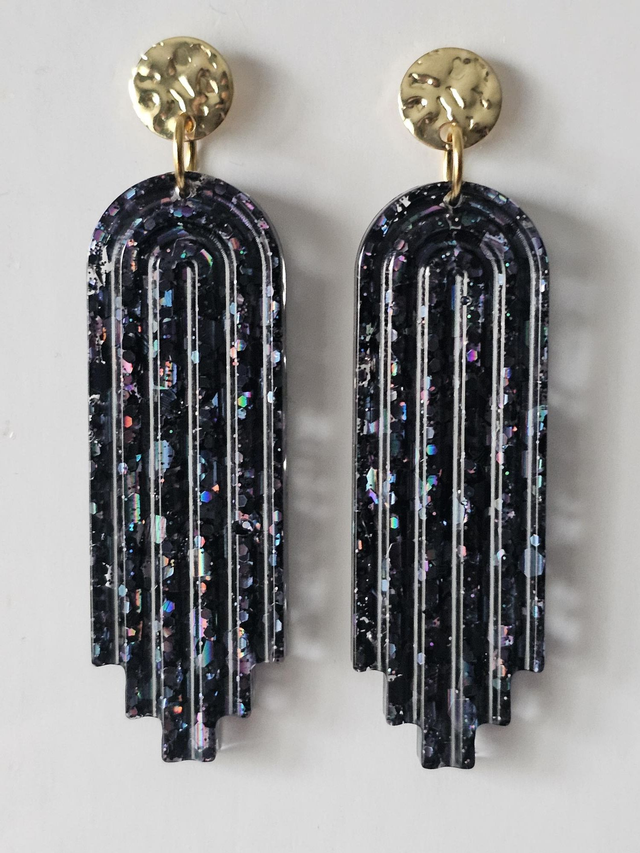 ARTY aux paillettes noires holographiques