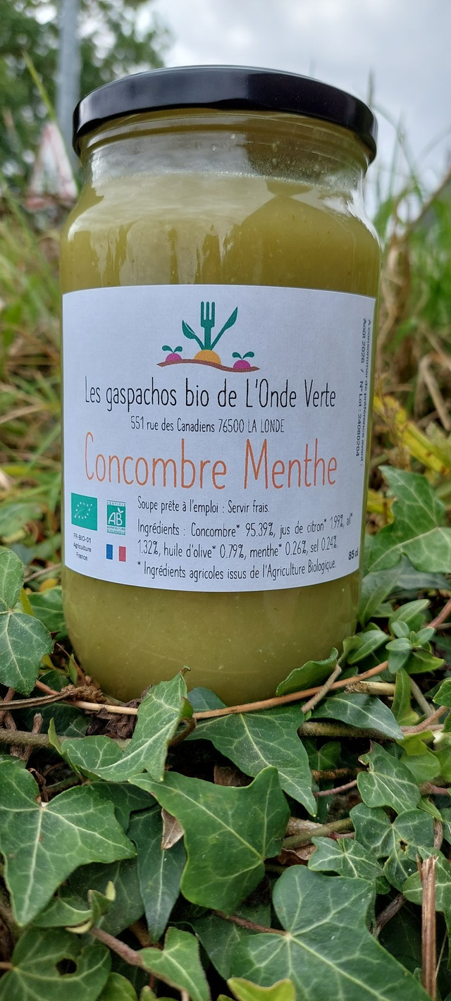 Gaspacho concombre menthe