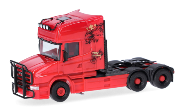 Scania Hauber 142 Zugmaschine 3achs (6x4), rot Herpa 1:87