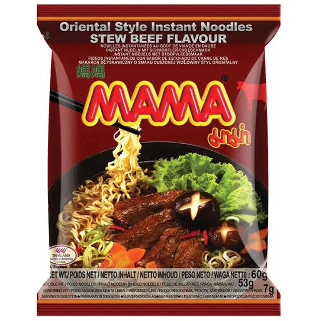 Nouilles asiatiques MAMA Goût Viande Mijotée 