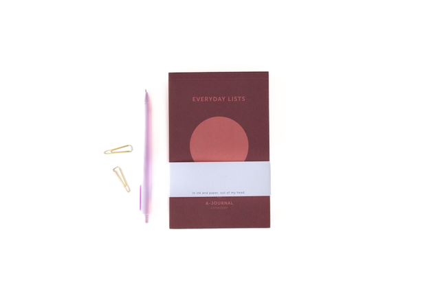 A-Journal Notepad Circle Coral