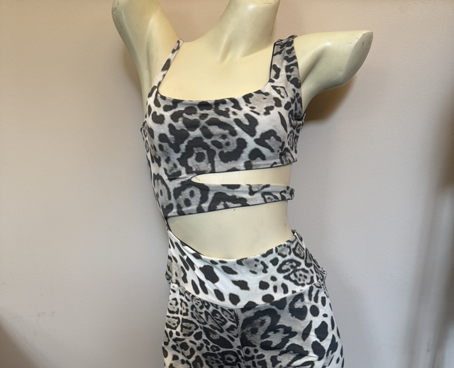 8181034 Jumpsuit Hotpants Leopard black/white
