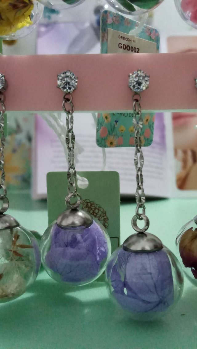 Orecchini " believe" ortensia