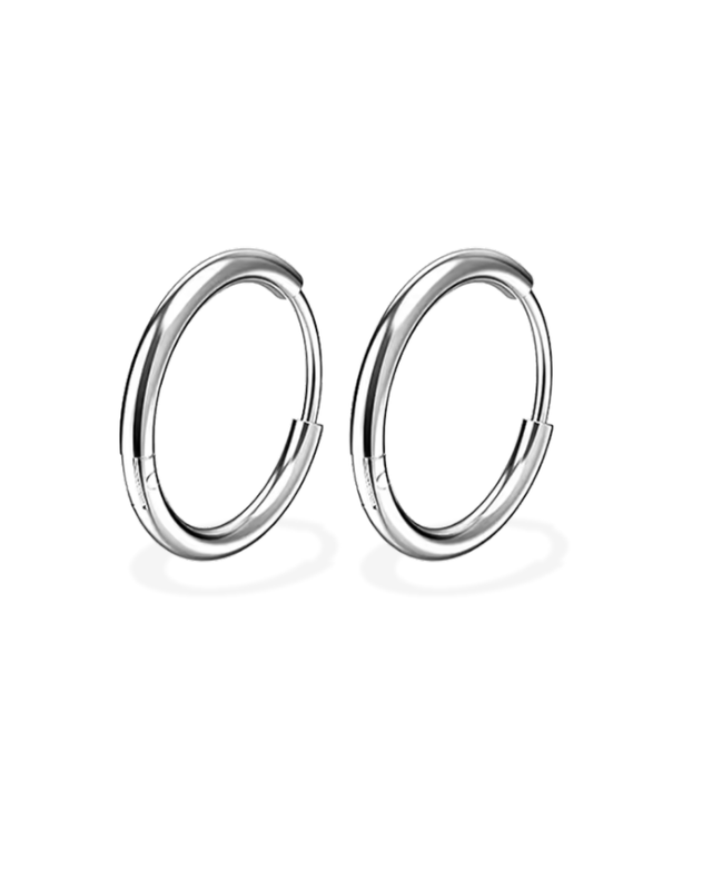 PAIRE DE CREOLES ARGENTEES