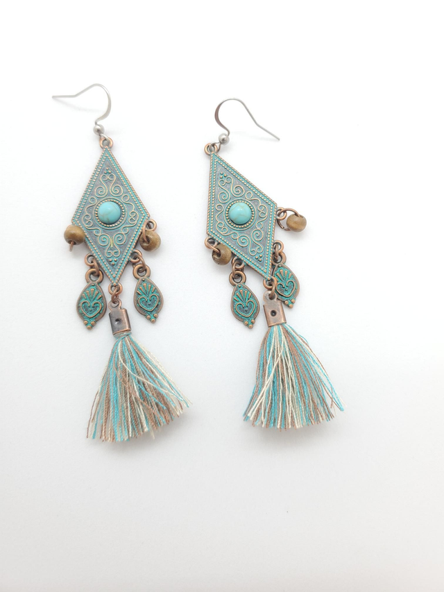 Boucle d'oreilles losange 